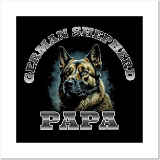 German Shepherd Papa Posters and Art